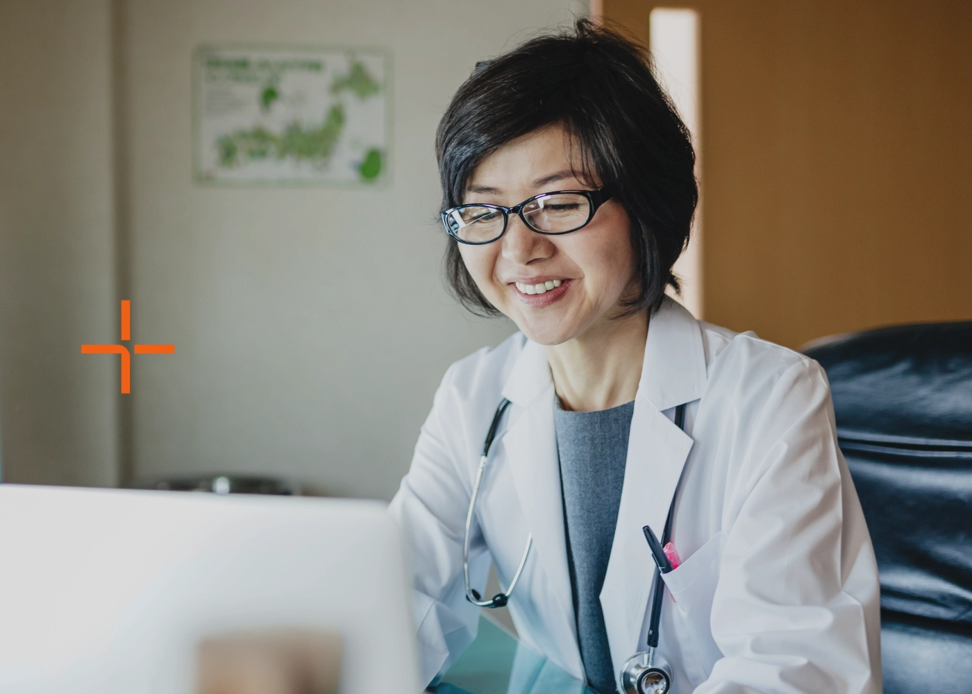 Female doctor at her desk